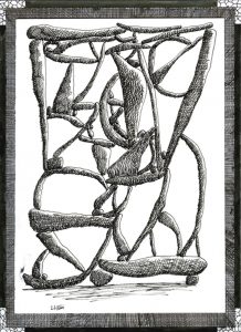 Christian Hidaka| Untitled (Balancing Rocks) | 2004 | Ink on paper | 29.5×20.5cm