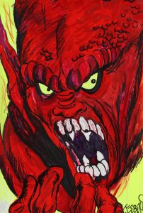 James Jessop | Raising Hell | 2011 | Acrylic on paper | 42×28.5cm