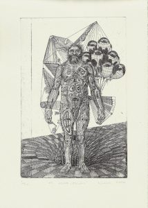 Gavin Nolan | As Below, Above | 2014 | Hard ground etching on 300gsm Somerset soft white velvet paper (Ed. 50) | 29.7x21cm