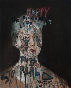 Sam Jackson | The Rock and Roll Life | 2018 | Oil on | board | 85x60cm