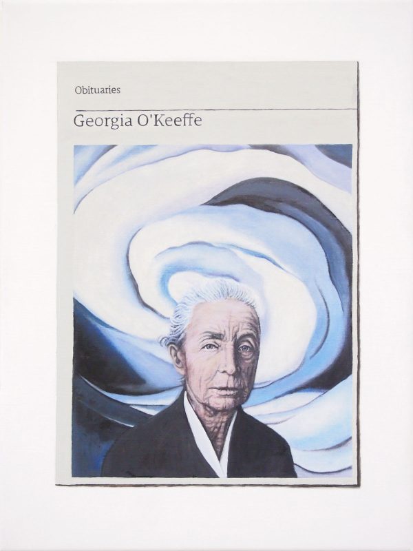 Hugh Mendes | Obituary: Georgia O’Keeffe | 2019 | Oil on linen | 40x30cm