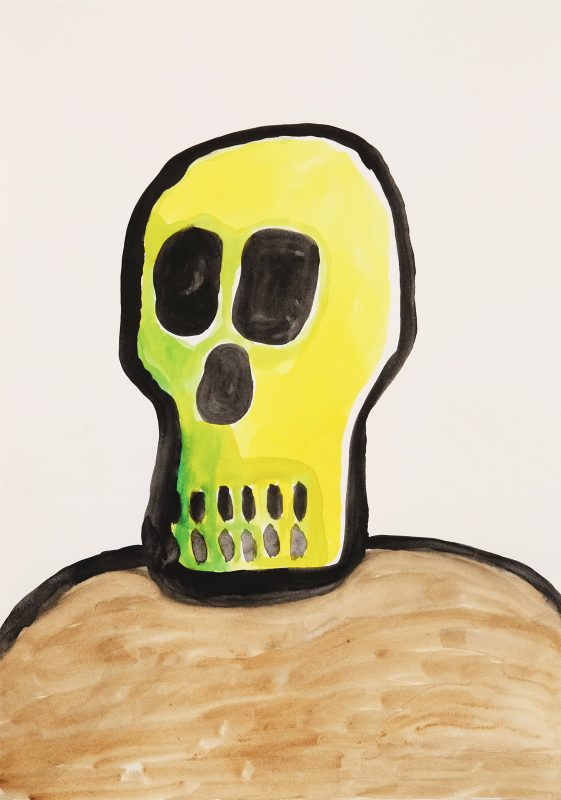Alex Gene Morrison | Skull | 2015 | Ink on paper | 29.7x21cm