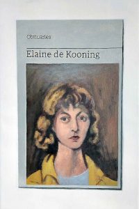 Hugh Mendes | Obituary: Elaine de Kooning | 2021 | Oil on linen | 30x20cm