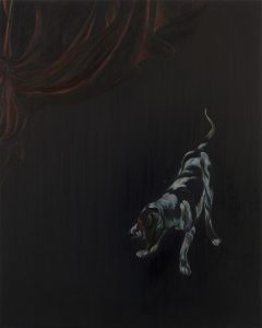 Emma Bennett | Stray | 2019 | Oil on oak panel | 25x20cm