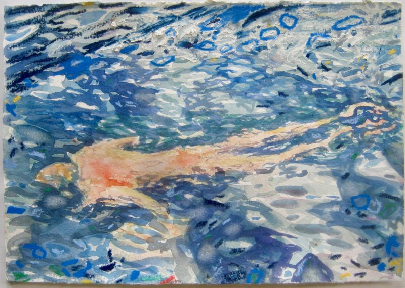 Dominic Shepherd | Traveller 2 | 2020 | Watercolour, oil bar and pastel on paper | 21x30cm