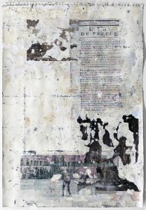 Zavier Ellis | Liberté XV | 2021 | Emulsion, collage, transfer on paper | 59.4x42cm