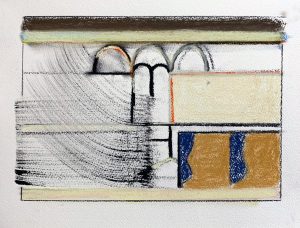 Peter Ashton Jones | Domain Ten | 2020 | Indian ink, pastel, charcoal on paper | 28x38cm