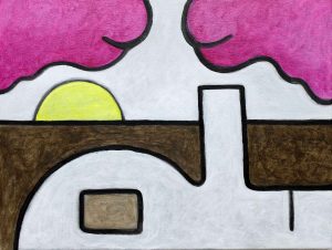 Alex Gene Morrison | Pink Clouds | 2022 | Acrylic on canvas | 30.6×40.6cm