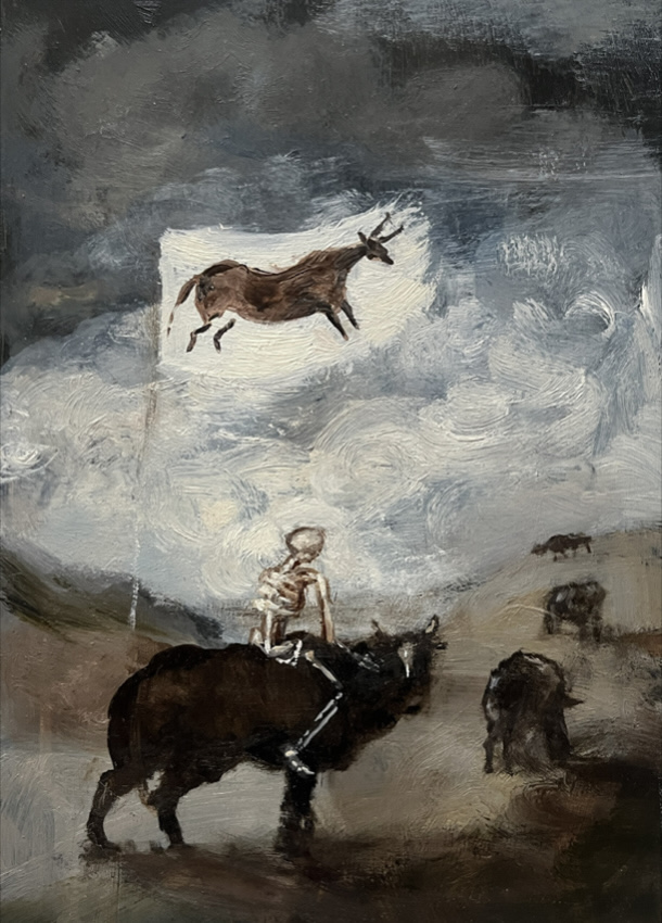 Lisa Ivory ‘Cattle’, 2026 Oil on panel 15.5 x 12.5 cm (7 x 5 in)