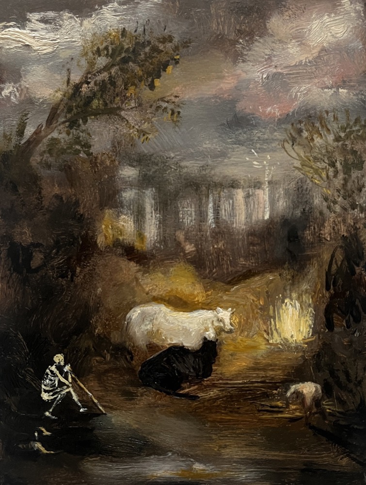 Lisa Ivory ‘Warming the Herd’, 2026 Oil on panel 20 x 15 cm (8 x 6 in)