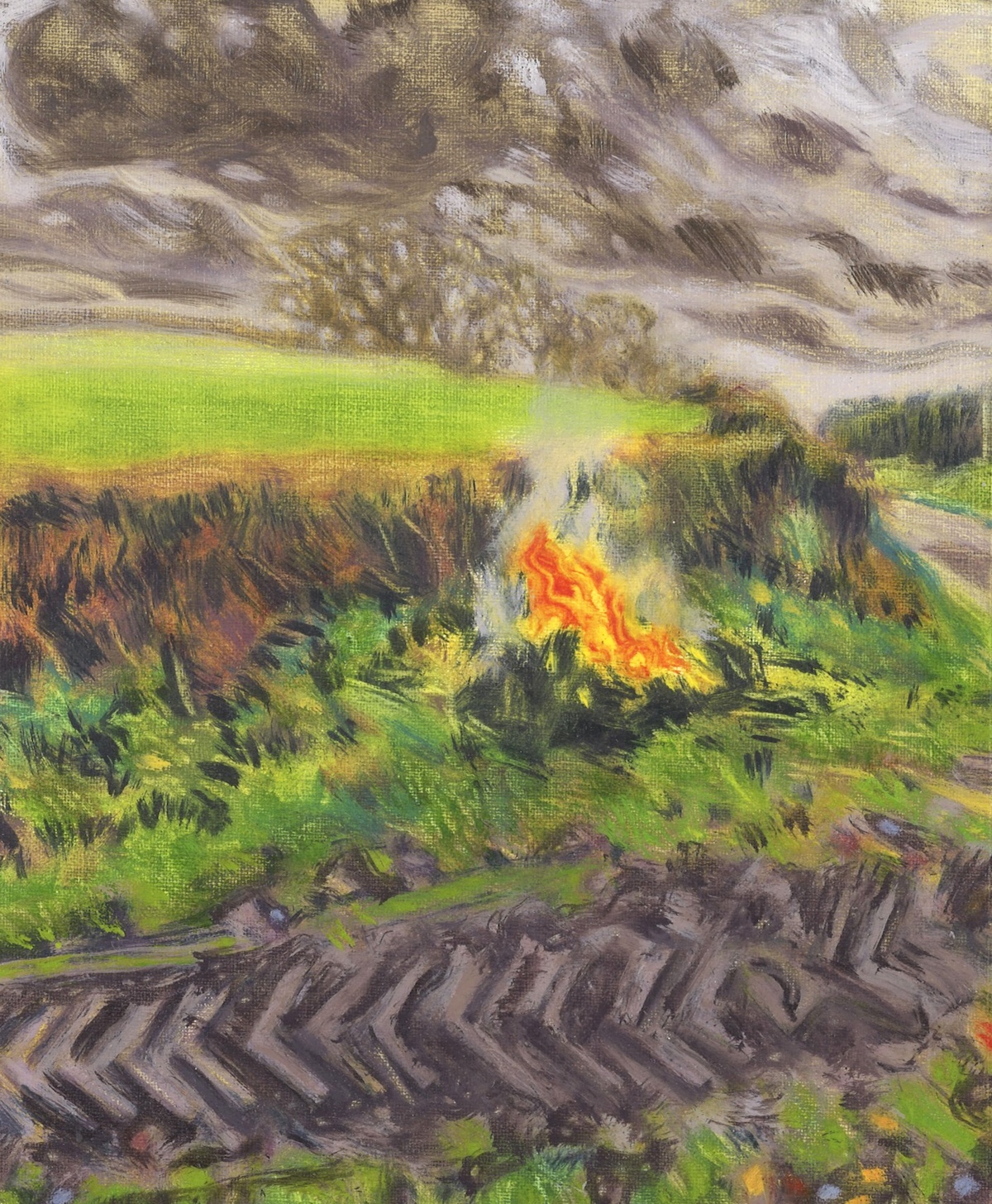 Dominic Shepherd ‘Rain, Fire, Mud’, 2026 Oil on linen 24 x 20 cm (9.4 x 7.9 in)